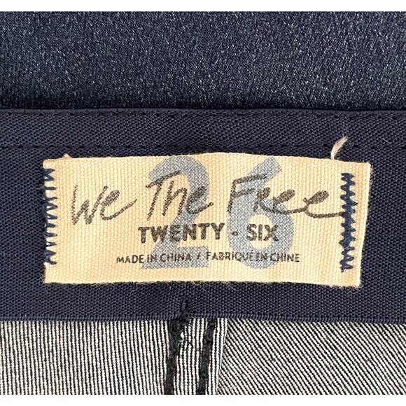 We The Free Penny Pull-On Flare Jeans Riviera Blue Size 26 *Altered to Raw Hem - Picture 12 of 15